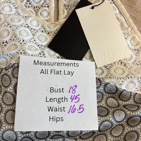 Raoul Caroline 100% Silk Lace Print Dress US 14 NWT Elegant Midi Cocktail - Picture 10 of 10